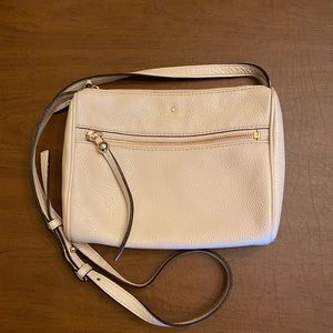Kate Spade Leather Crossbody Handbag Cream/Off white color